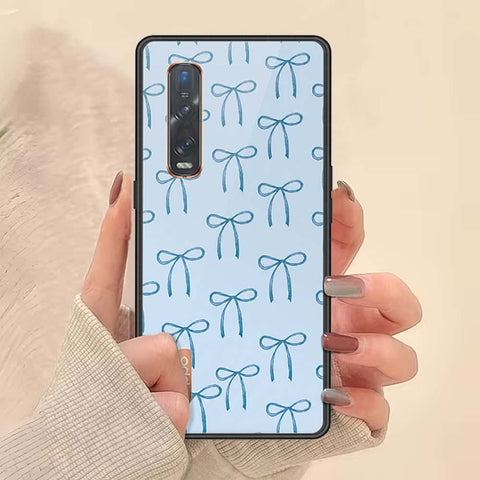Oppo Find X2 Pro Cover - ONation Bow Series - HQ Ultra Shine Premium Infinity Glass Soft Silicon Borders Case