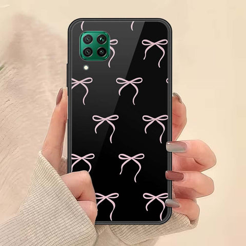 Huawei Nova 6 SE Cover - ONation Bow Series - HQ Ultra Shine Premium Infinity Glass Soft Silicon Borders Case