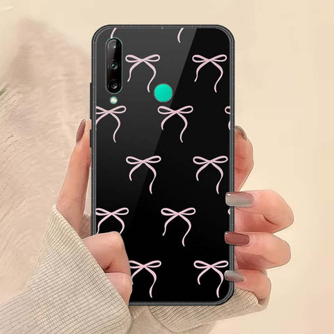 Huawei P40 lite E Cover - ONation Bow Series - HQ Ultra Shine Premium Infinity Glass Soft Silicon Borders Case