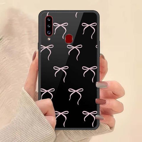 Samsung Galaxy A20s Cover - ONation Bow Series - HQ Ultra Shine Premium Infinity Glass Soft Silicon Borders Case