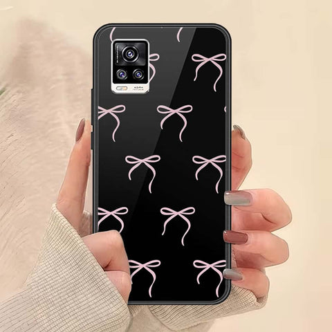 Vivo V20 Cover - ONation Bow Series - HQ Ultra Shine Premium Infinity Glass Soft Silicon Borders Case