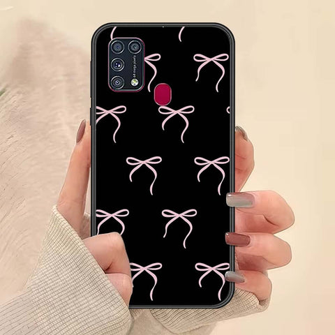 Samsung Galaxy M31 Cover - ONation Bow Series - HQ Ultra Shine Premium Infinity Glass Soft Silicon Borders Case