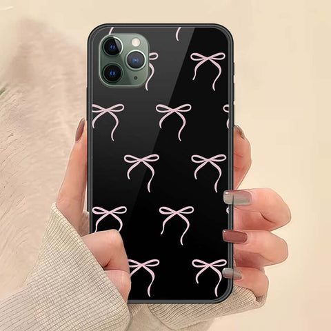 iPhone 11 Pro - ONation Bow Series - HQ Ultra Shine Premium Infinity Glass Soft Silicon Borders Case