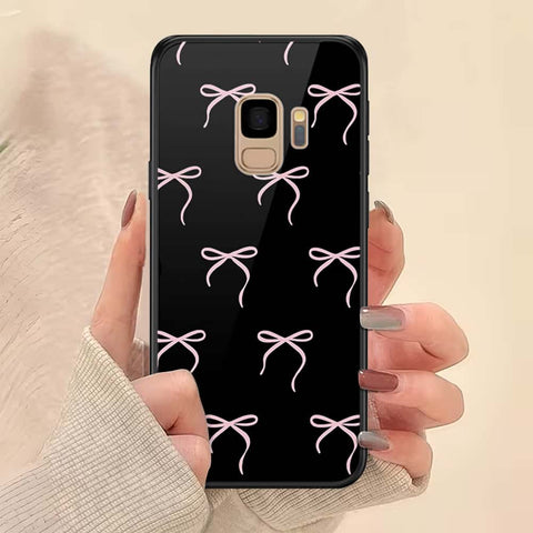 Samsung Galaxy S9 Cover - ONation Bow Series - HQ Ultra Shine Premium Infinity Glass Soft Silicon Borders Case