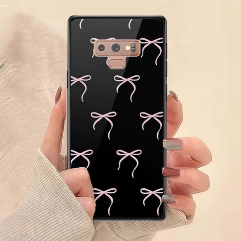 Samsung Galaxy Note 9 Cover - ONation Bow Series - HQ Ultra Shine Premium Infinity Glass Soft Silicon Borders Case