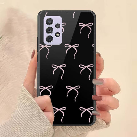 Samsung Galaxy A72 Cover - ONation Bow Series - HQ Ultra Shine Premium Infinity Glass Soft Silicon Borders Case
