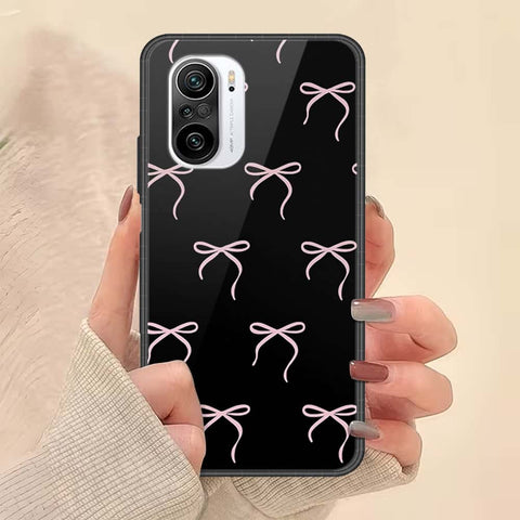 Xiaomi Redmi K40 Cover - ONation Bow Series - HQ Ultra Shine Premium Infinity Glass Soft Silicon Borders Case