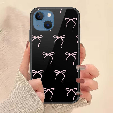 iPhone 13 Cover - ONation Bow Series - HQ Ultra Shine Premium Infinity Glass Soft Silicon Borders Case