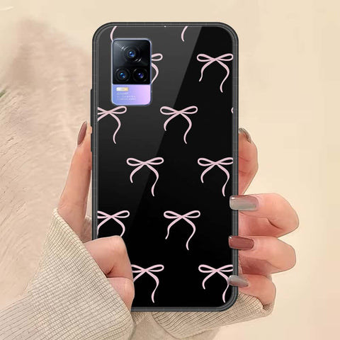 Vivo V21e Cover - ONation Bow Series - HQ Ultra Shine Premium Infinity Glass Soft Silicon Borders Case