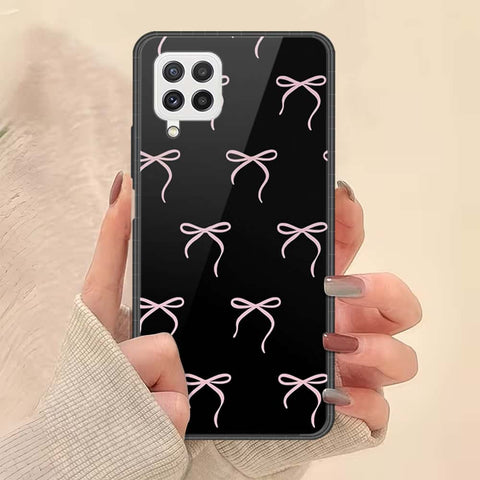 Samsung Galaxy M32 Cover - ONation Bow Series - HQ Ultra Shine Premium Infinity Glass Soft Silicon Borders Case