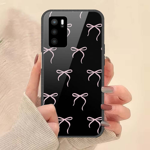 Oppo A16 Cover - ONation Bow Series - HQ Ultra Shine Premium Infinity Glass Soft Silicon Borders Case