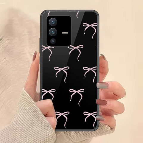 Vivo V23 5G Cover - ONation Bow Series - HQ Ultra Shine Premium Infinity Glass Soft Silicon Borders Case