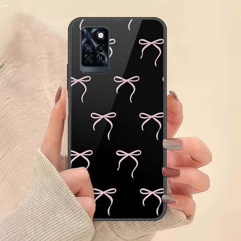 Infinix Note 10 Pro Cover - ONation Bow Series - HQ Ultra Shine Premium Infinity Glass Soft Silicon Borders Case