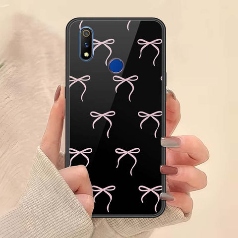 Realme 3 Cover - ONation Bow Series - HQ Ultra Shine Premium Infinity Glass Soft Silicon Borders Case