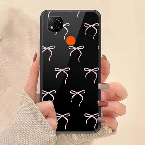 Xiaomi Redmi 9C Cover - ONation Bow Series - HQ Ultra Shine Premium Infinity Glass Soft Silicon Borders Case