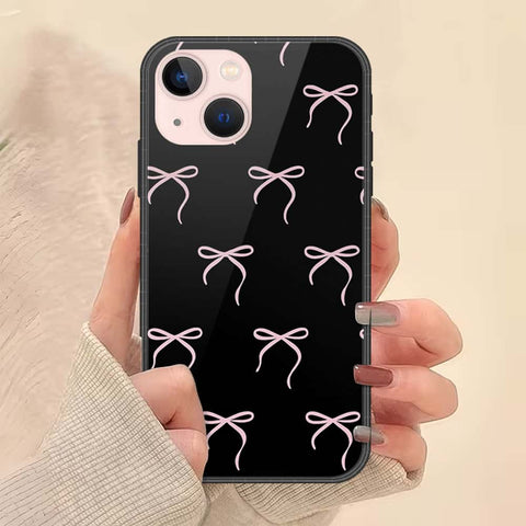 iPhone 14 Plus Cover - ONation Bow Series - HQ Ultra Shine Premium Infinity Glass Soft Silicon Borders Case