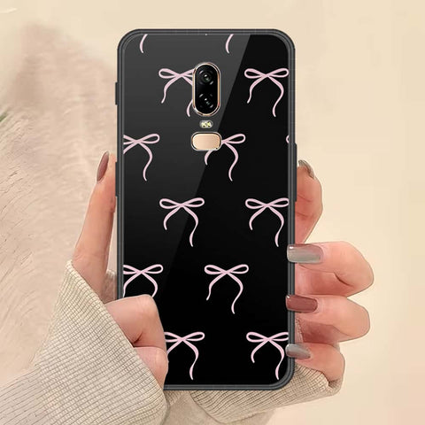 OnePlus 6 Cover - ONation Bow Series - HQ Ultra Shine Premium Infinity Glass Soft Silicon Borders Case