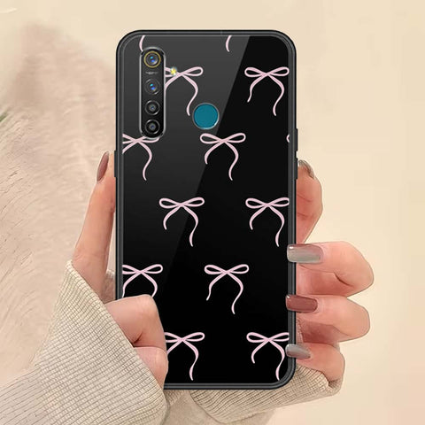 Realme 5 Pro Cover - ONation Bow Series - HQ Ultra Shine Premium Infinity Glass Soft Silicon Borders Case
