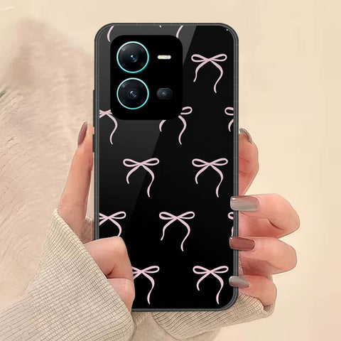 Vivo X80 Lite Cover - ONation Bow Series - HQ Ultra Shine Premium Infinity Glass Soft Silicon Borders Case