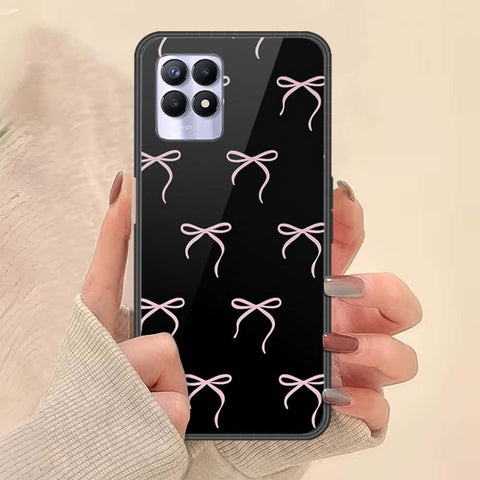 Realme 8i Cover - ONation Bow Series - HQ Ultra Shine Premium Infinity Glass Soft Silicon Borders Case