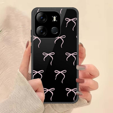 Tecno Pop 7 Cover - ONation Bow Series - HQ Ultra Shine Premium Infinity Glass Soft Silicon Borders Case