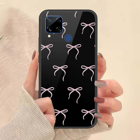Realme C15 Cover - ONation Bow Series - HQ Ultra Shine Premium Infinity Glass Soft Silicon Borders Case