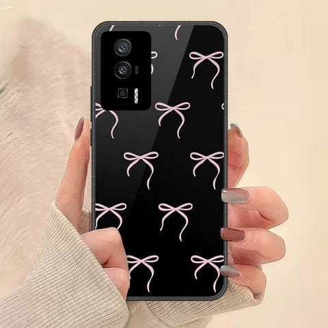 Xiaomi Redmi K60 Cover - ONation Bow Series - HQ Ultra Shine Premium Infinity Glass Soft Silicon Borders Case