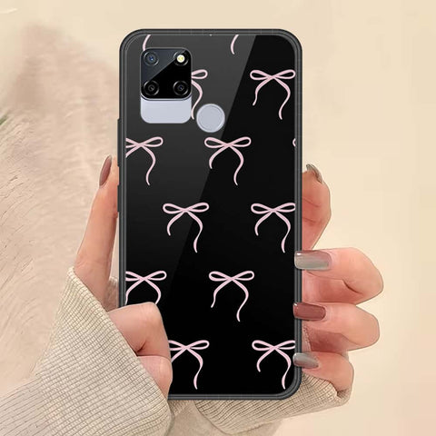 Realme C12 Cover - ONation Bow Series - HQ Ultra Shine Premium Infinity Glass Soft Silicon Borders Case