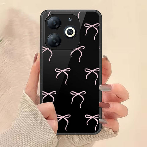 Infinix Smart 8 Pro Cover - ONation Bow Series - HQ Ultra Shine Premium Infinity Glass Soft Silicon Borders Case