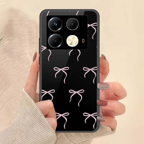 Infinix Note 40 Pro Plus Cover - ONation Bow Series - HQ Ultra Shine Premium Infinity Glass Soft Silicon Borders Case