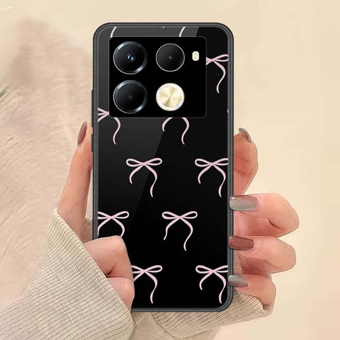Infinix Note 40 Pro Cover - ONation Bow Series - HQ Ultra Shine Premium Infinity Glass Soft Silicon Borders Case