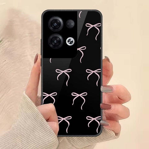 Oppo Reno 8 Pro  Cover - ONation Bow Series - HQ Ultra Shine Premium Infinity Glass Soft Silicon Borders Case