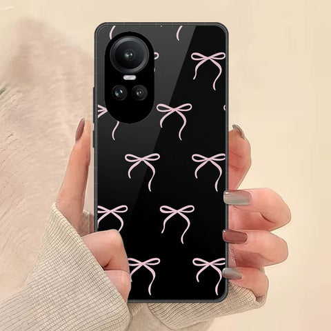 Oppo Reno 10 Pro Cover - ONation Bow Series - HQ Ultra Shine Premium Infinity Glass Soft Silicon Borders Case