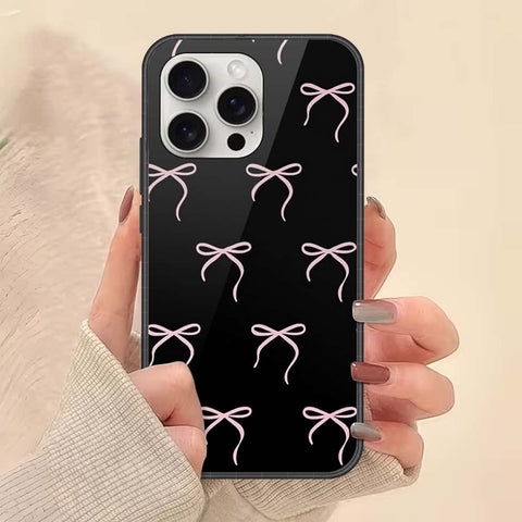 iPhone 16 Pro Max - ONation Bow Series - HQ Ultra Shine Premium Infinity Glass Soft Silicon Borders Case