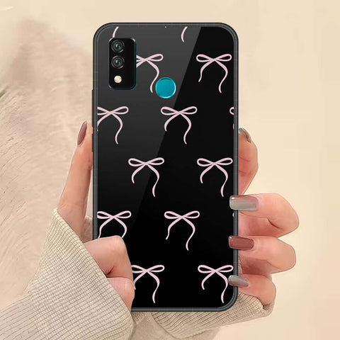Huawei Y8s Cover - ONation Bow Series - HQ Ultra Shine Premium Infinity Glass Soft Silicon Borders Case