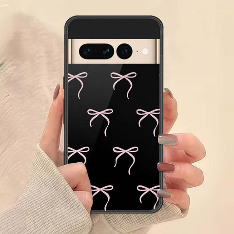 Google Pixel 7 Pro Cover - ONation Bow Series - HQ Ultra Shine Premium Infinity Glass Soft Silicon Borders Case