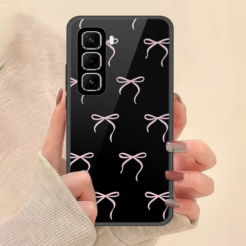 Infinix Hot 50 Pro Plus Cover - ONation Bow Series - HQ Ultra Shine Premium Infinity Glass Soft Silicon Borders Case