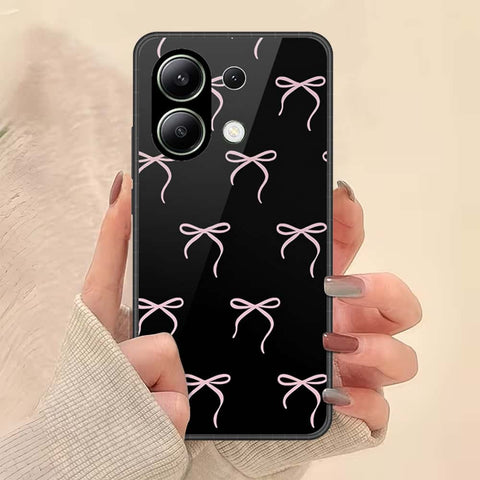 Xiaomi Redmi Note 13 Cover - ONation Bow Series - HQ Ultra Shine Premium Infinity Glass Soft Silicon Borders Case