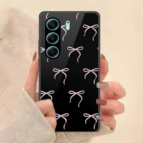 Tecno Camon 40 Pro Cover - ONation Bow Series - HQ Ultra Shine Premium Infinity Glass Soft Silicon Borders Case