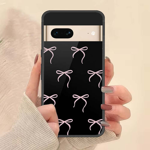 Google Pixel 7 Cover - ONation Bow Series - HQ Ultra Shine Premium Infinity Glass Soft Silicon Borders Case