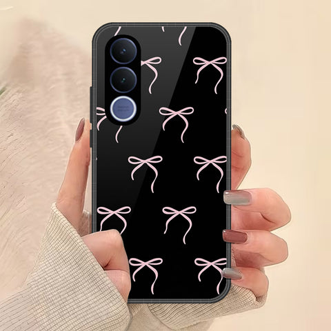 Vivo V70 FE Cover - ONation Bow Series - HQ Ultra Shine Premium Infinity Glass Soft Silicon Borders Case