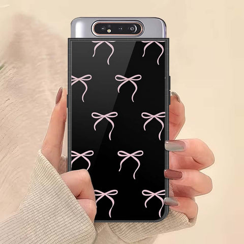 Samsung Galaxy A80 Cover - ONation Bow Series - HQ Ultra Shine Premium Infinity Glass Soft Silicon Borders Case
