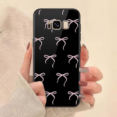 Samsung Galaxy S8 Plus Cover - ONation Bow Series - HQ Ultra Shine Premium Infinity Glass Soft Silicon Borders Case