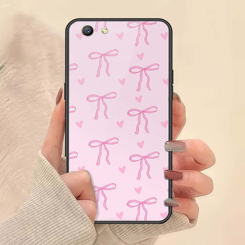Oppo A59 Cover - ONation Bow Series - HQ Ultra Shine Premium Infinity Glass Soft Silicon Borders Case