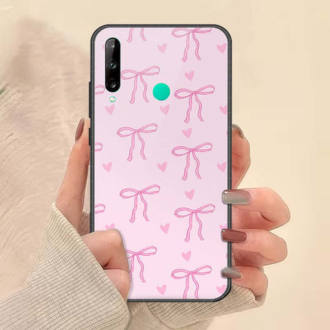 Huawei P40 lite E Cover - ONation Bow Series - HQ Ultra Shine Premium Infinity Glass Soft Silicon Borders Case