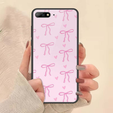 Huawei Y6 Prime 2018 Cover - ONation Bow Series - HQ Ultra Shine Premium Infinity Glass Soft Silicon Borders Case