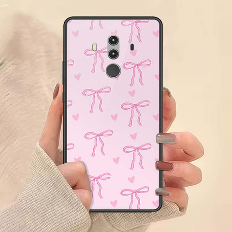 Huawei Mate 10 Pro Cover - ONation Bow Series - HQ Ultra Shine Premium Infinity Glass Soft Silicon Borders Case