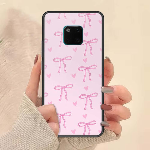 Huawei Mate 20 Pro Cover - ONation Bow Series - HQ Ultra Shine Premium Infinity Glass Soft Silicon Borders Case