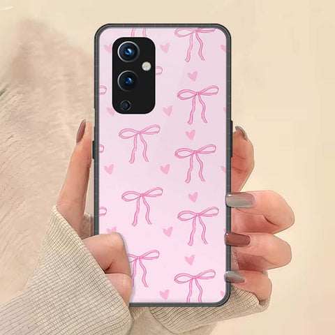 OnePlus 9 Cover - ONation Bow Series - HQ Ultra Shine Premium Infinity Glass Soft Silicon Borders Case