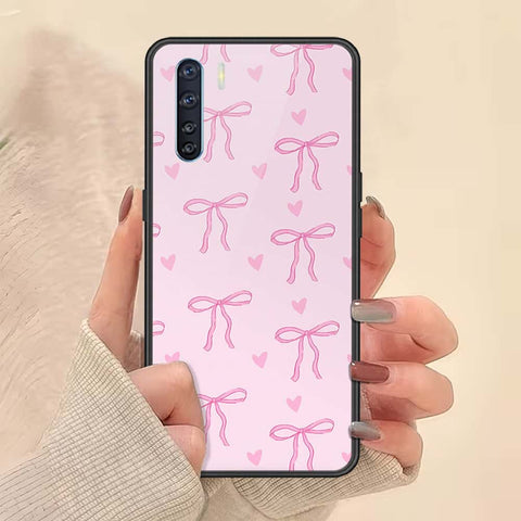 Oppo Reno 3 Cover - ONation Bow Series - HQ Ultra Shine Premium Infinity Glass Soft Silicon Borders Case